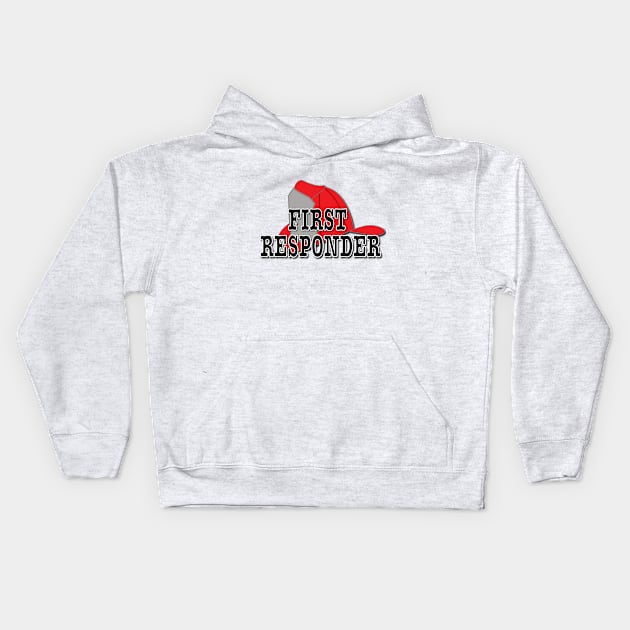 First Responder (Firefighter) Kids Hoodie by MMcBuck